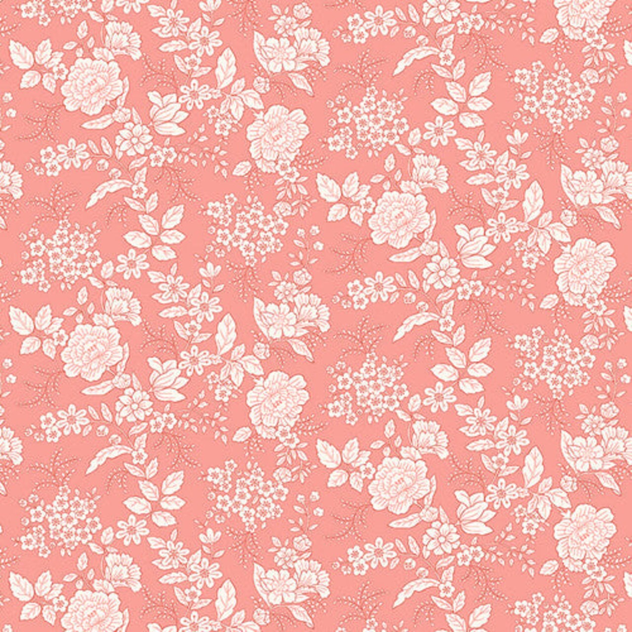 Fabric Henry Glass Pink Floral Tranquility by the Quarter Yard 826-22